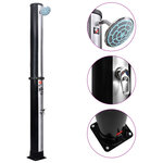 vidaXL Douche solaire d'extérieur avec pomme de douche et robinet 40 L