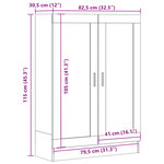 vidaXL Bibliothèque chêne artisanal 82 5x30 5x115 cm bois d'ingénierie