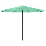 vidaXL Parasol de jardin avec mât en acier vert 388x388x248 cm