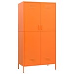 vidaXL Garde-robe Orange 90x50x180 cm Acier