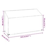 vidaXL Housses de banc de jardin 2 Pièces 12 œillets 210x70x70/88 cm PE