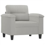 vidaXL Ensemble de canapés 4 Pièces coussins Gris clair Tissu microfibre