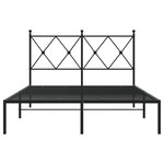 vidaXL Cadre de lit métal sans matelas avec tête de lit noir 120x200cm