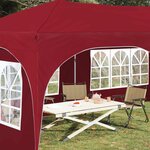vidaXL Tente de fête pop-up 575 x 288 x 245 cm Bordeaux Tissu Oxford
