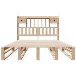 vidaXL Lit bibliothèque sans matelas 140x200 cm bois massif de pin