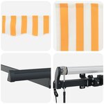 vidaXL Auvent Rétractable Jaune 250 x 200 cm tissu