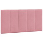 vidaXL Cadre de lit avec LED sans matelas Hanko rose 100x200 cm velours