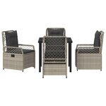 vidaXL Ensemble de salle à manger pour jardin 5 Pièces Gris clair