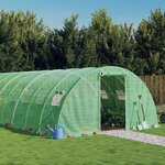 vidaXL Serre avec cadre en acier vert 40 m² 10x4x2 m