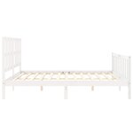 vidaXL Cadre de lit sans matelas blanc 200x200 cm bois massif de pin