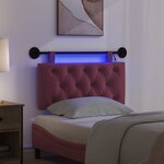 vidaXL Tête de lit suspendue Avec lumière LED Bordeaux Tissu
