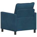 vidaXL Canapé Bleu 76 x 81 x 87 5 cm Velours