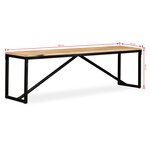vidaXL Banc Bois de manguier massif 160x35x45 cm