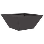 vidaXL Jardinière noire en métal 35x35x15 cm  en acier.