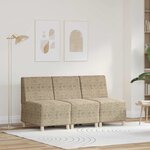 vidaXL Fauteuil 3 Pièces Gris clair 55 x 74 x 82 cm Cuir suédé faux