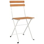 vidaXL Chaises de bistrot pliantes lot de 4 Bois d'acacia solide acier