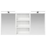 vidaXL Ensemble de Meubles de Salle de Bain 3 Pièces 126 x 16 x 62.5 cm