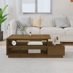 vidaXL Table basse Marron miel 120x50x40 5 cm Bois massif de pin