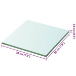 vidaXL Panneaux d'étagère 2 Pièces Verre Transparent 20 x 20 cm