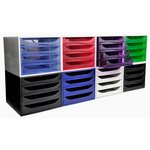 Module De Classement Ecobox Ecoblack 4 Tiroirs - Noir - Exacompta