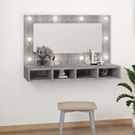 vidaXL Armoire à miroir avec LED Sonoma gris 90x31 5x62 cm