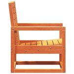 vidaXL Salon de jardin 3 Pièces cire marron bois de pin massif