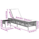 vidaXL Chaises longues lot de 2 avec table gris résine tressée