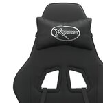 vidaXL Chaise de jeu pivotante Noir Similicuir