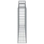 vidaXL Panier de gabions arqué 300x30x120/140 cm Fer galvanisé