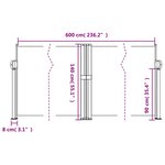 vidaXL Auvent latéral rétractable beige 140x600 cm