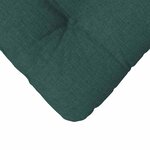 vidaXL Coussins de siège 4 Pièces Vert foncé 40 x 40 x 12 cm tissu