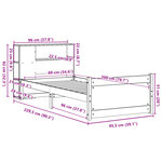 vidaXL Lit bibliothèque sans matelas 90x200 cm bois de pin massif
