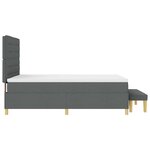 vidaXL Lit à ressorts avec tête de lit Gris foncé 190 x 140 cm tissu