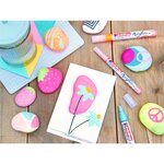 Marqueur acrylique moyen 5100 rose fluorescent 2-3 mm x 10 EDDING