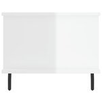 vidaXL Table basse Blanc brillant 90x50x40 cm Bois d'ingénierie