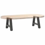 vidaXL Pieds de table basse en forme de A  2 pièces  anthracite  50 x (30-31) cm  acier