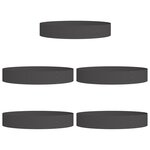 vidaXL Ensemble de pots noirs Noir Métal Grand Durable Pots en métal