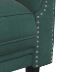 vidaXL Canapé à 3 places vert foncé velours