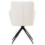 Lot 2 chaises oeuf modernes chenille blanc