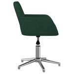 vidaXL Chaise pivotante de bureau Vert foncé Tissu