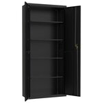 vidaXL Classeur noir 90x40x200 cm acier