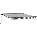 vidaXL Auvent Rétractable Anthracite et blanc 350x250 cm tissu