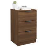 vidaXL Tables de chevet 2 Pièces Chêne marron 40x36x65 cm