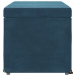 vidaXL Tabouret Bleu 81 x 41 x 40 cm Velours et Bois Composite