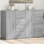 vidaXL Buffets 2 Pièces sonoma gris 59x39x80 cm bois d'ingénierie