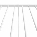 vidaXL Cadre de lit métal sans matelas avec tête de lit blanc 80x200cm