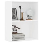 vidaXL Bibliothèque blanc 60x30x76 5 cm bois d'ingénierie