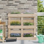vidaXL Caisses à fleurs pour palettes Euro 24 pc Gris Polypropylène