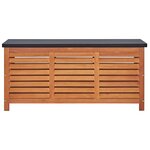 vidaXL Boîte de rangement de jardin 117x50x55 cm Eucalyptus solide