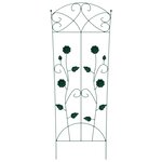 vidaXL Clôture de jardin 3 Pièces Vert 112 x 40 cm Acier